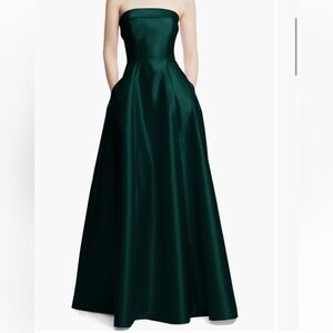 Alfred Sung Evergreen Evening Gown w/ Pockets